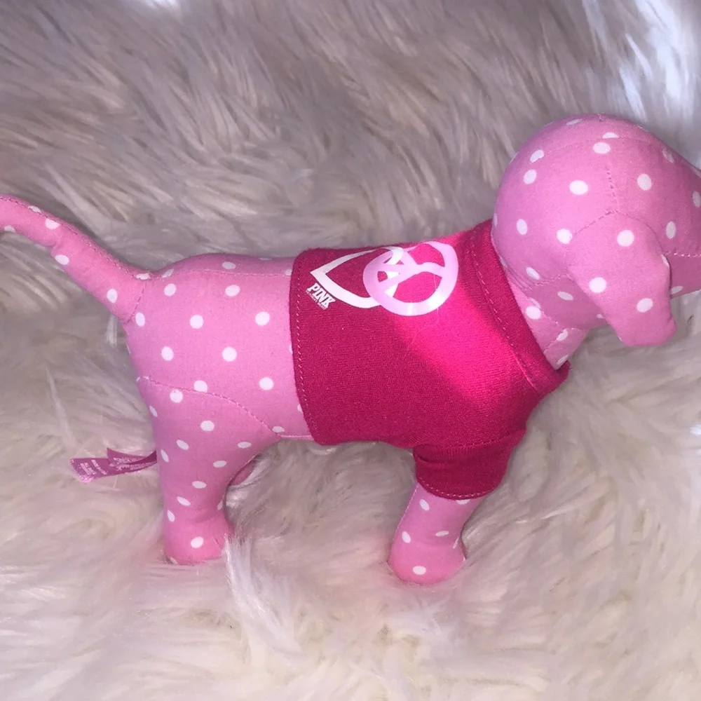 PINK collectible dog from Victoria’s Secret peace and heart sweater - Picture 3 of 5
